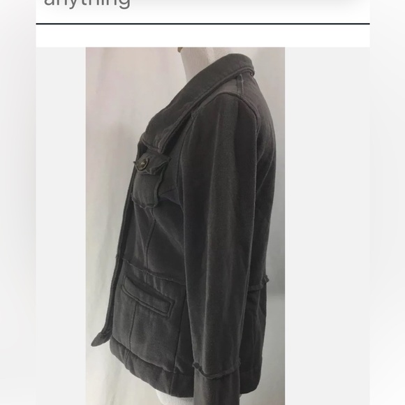 EUC Sugarfly Gray Military Style Jacket in Medium - Picture 3 of 6